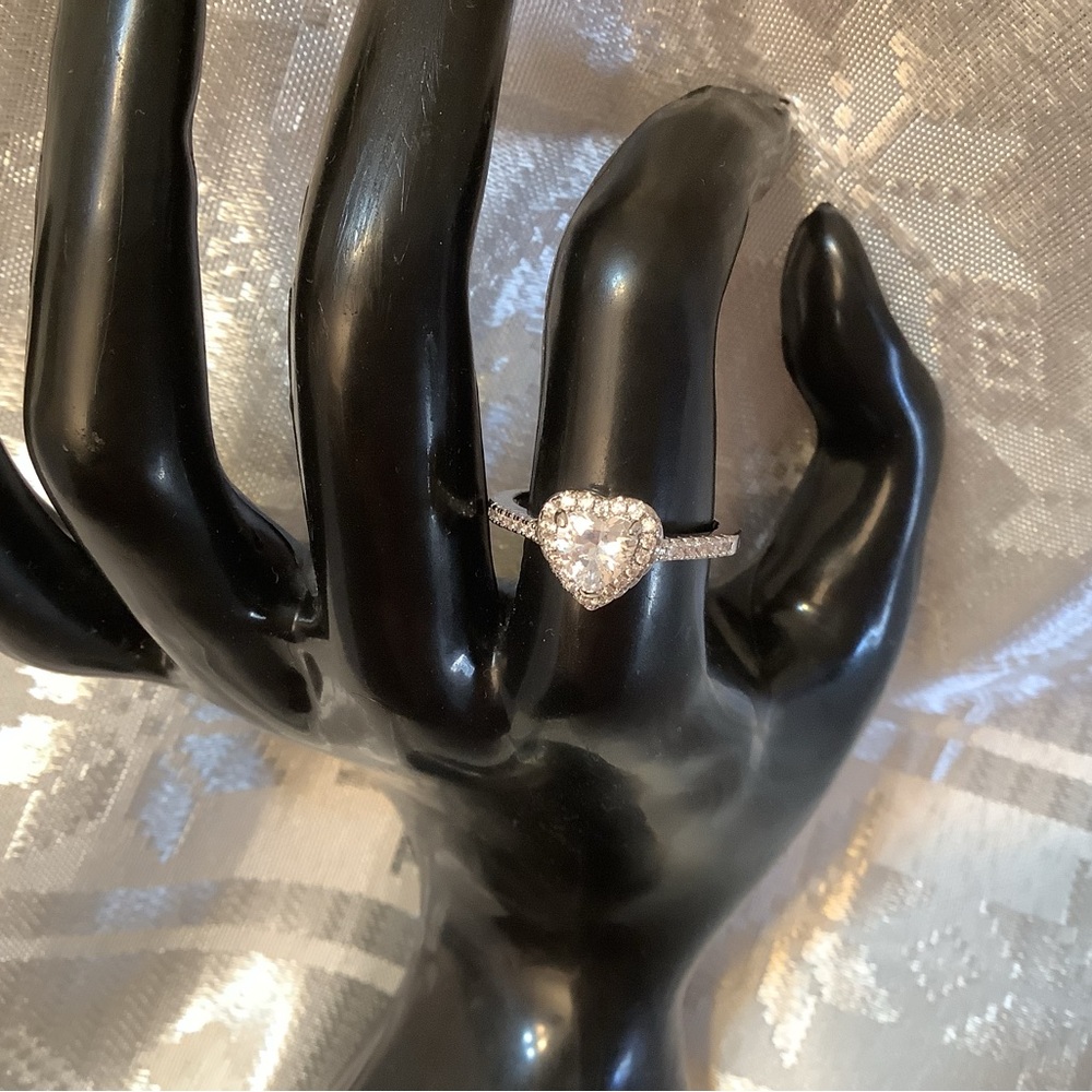 Ring Fashion Jewelry Heart Shape Clear Stones